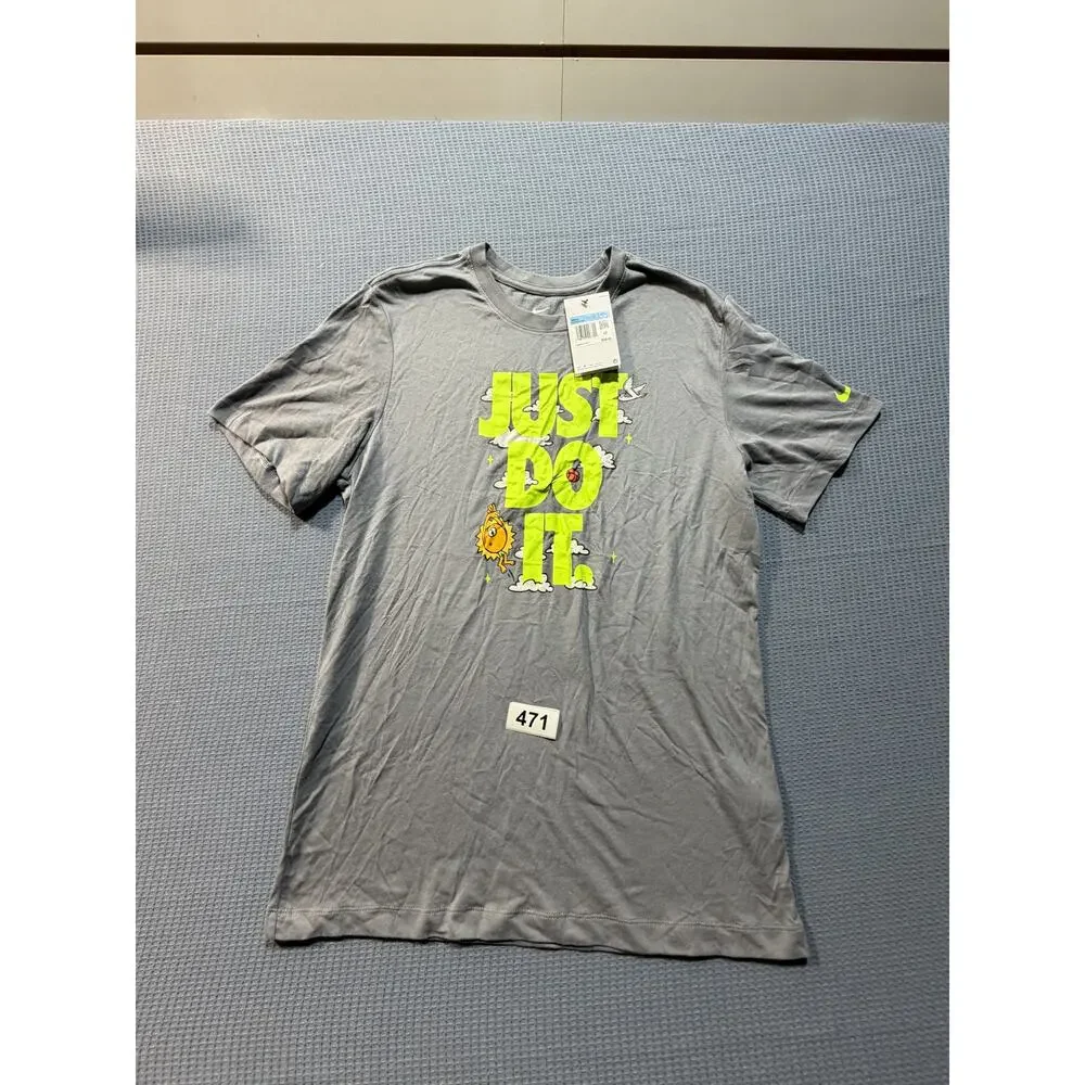 Nike Swoosh Tee Men Sz M Gray Brand New‎